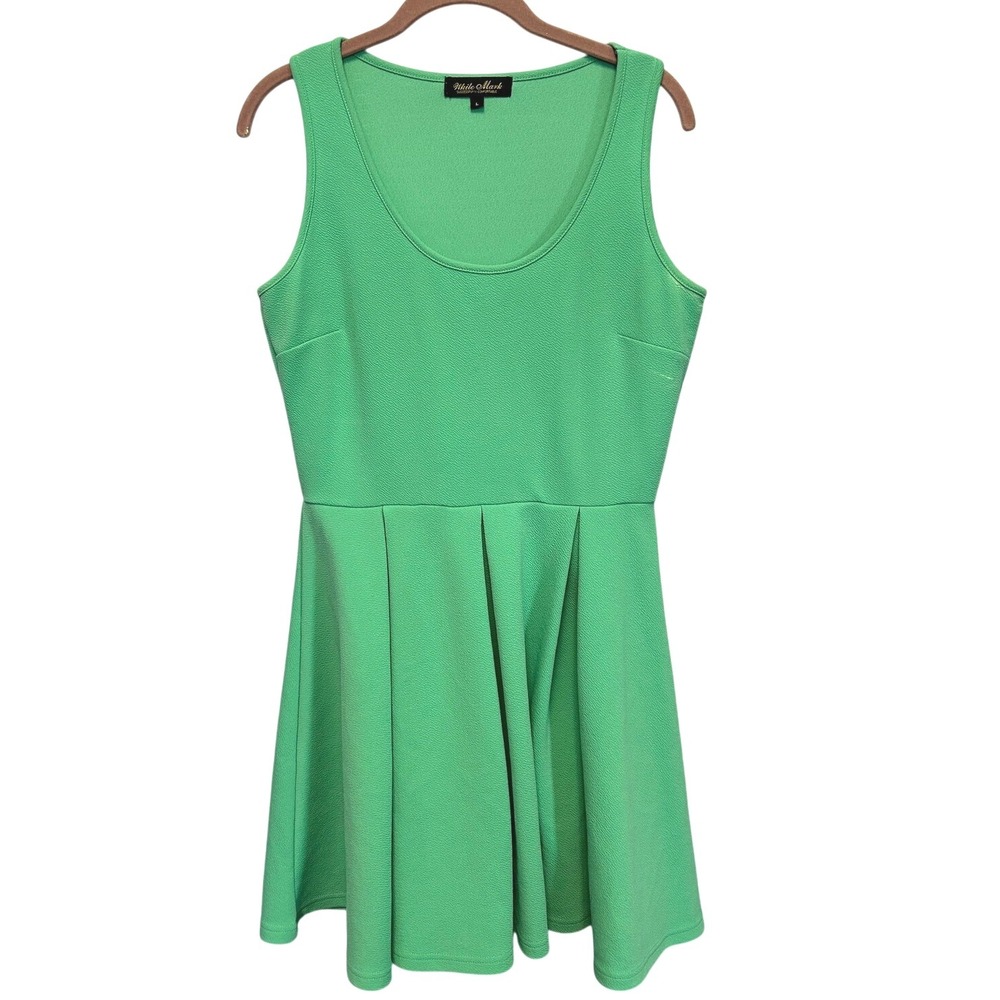 White Mark Fit‎ and Flare-Large-Skater Dress- Mint Green